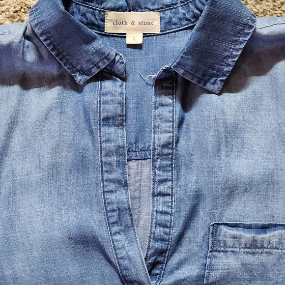 Cloth and Stone Etta tunic Size L Color Blue - Picture 4 of 14